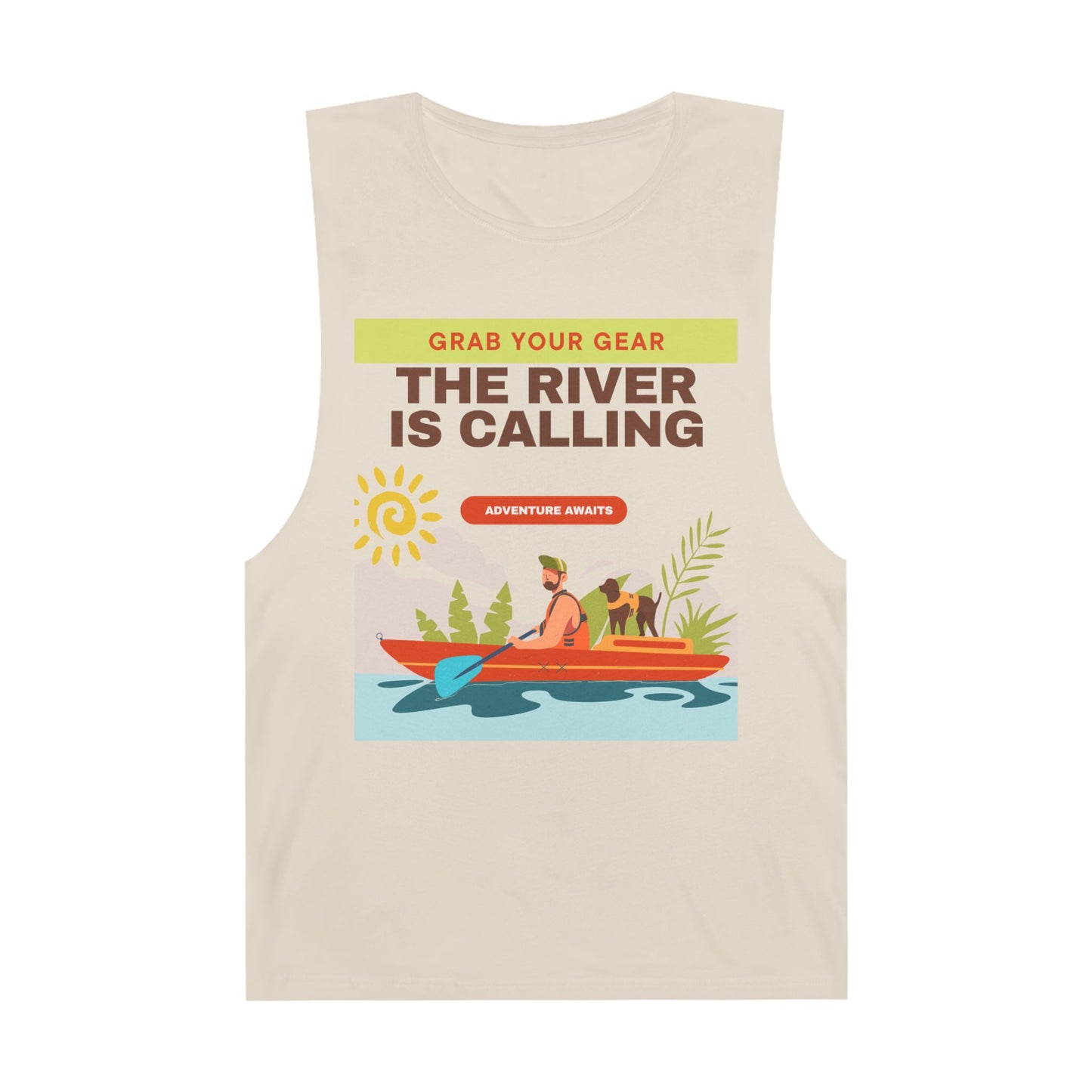 Tank Top Outdoor Adventure Graphic Tee for Fishing and Kayaking