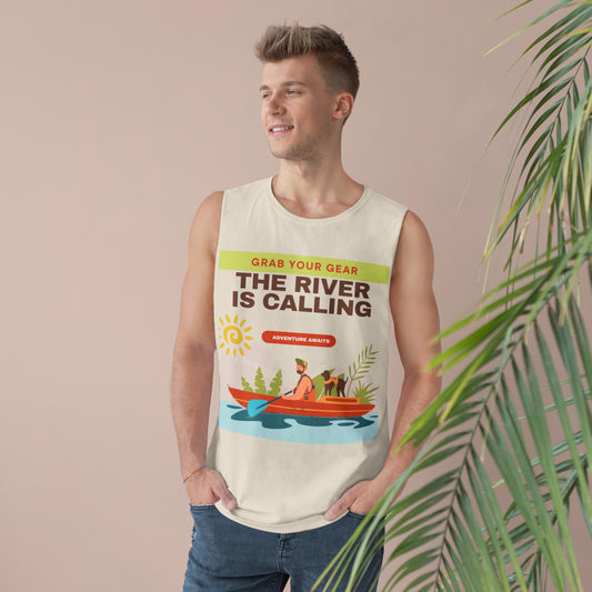 The River Calls!  Unisex Barnard Tank is what you gift the river lover in your tribe or family!