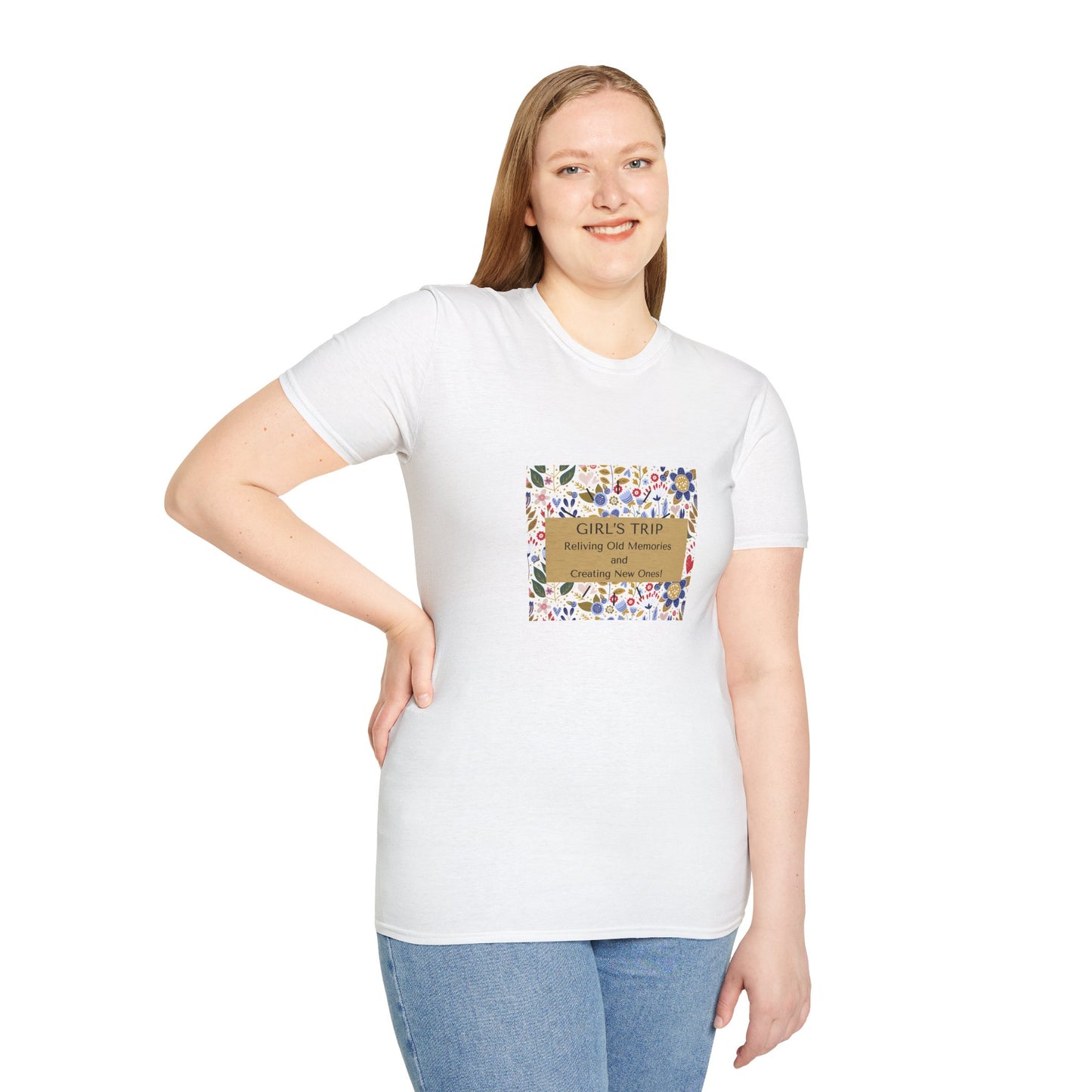 Unisex Softstyle T-Shirt This is your comfy shirt for a Girl's Trip, Glamping, Staff Meeting Overnights, and more.  Make unforgettable memories with this collection of sharable gifts!