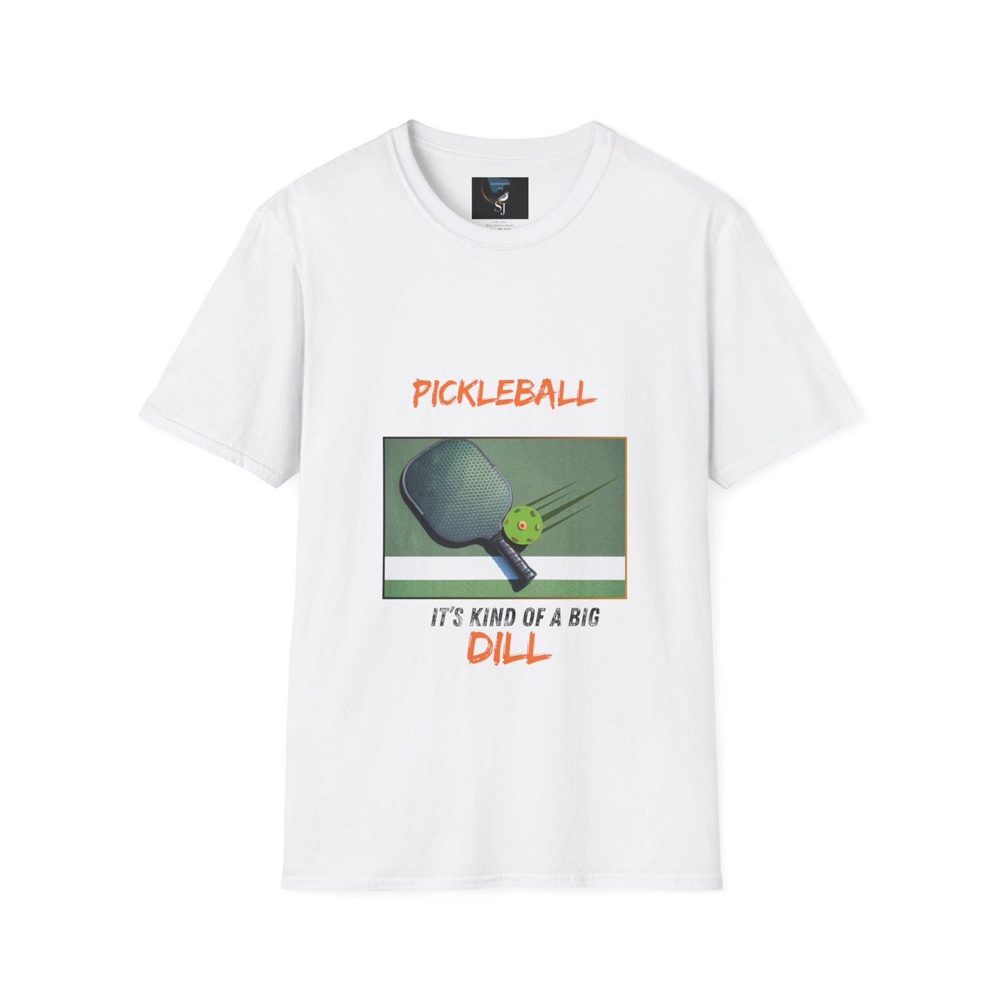 Pickle Ball is a Big Dill! Unisex Softstyle T-Shirt for you and your pickle ball enthusiast.