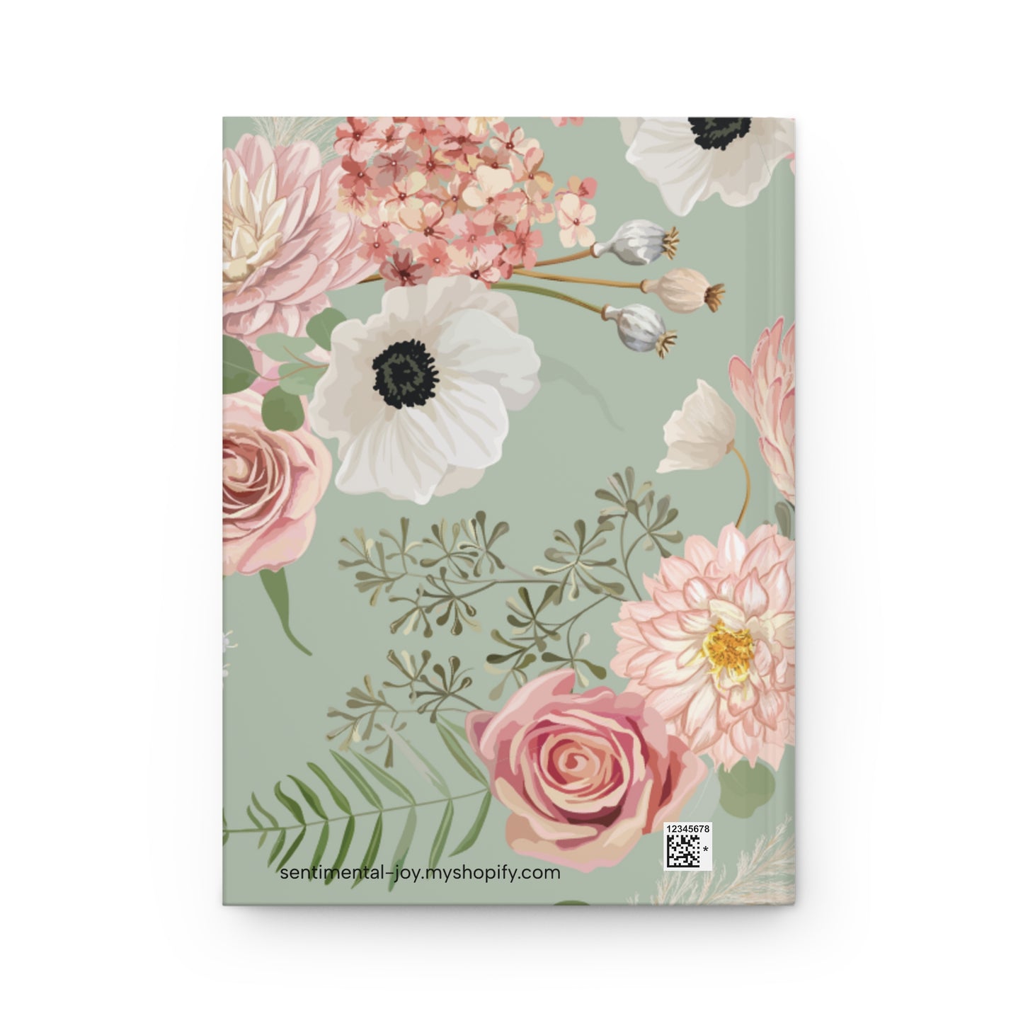 Pretty in Pink Hardcover Journal in matte finish. Pairs beautifully with our tea towel of the same popular design on light, green background. Nice size.