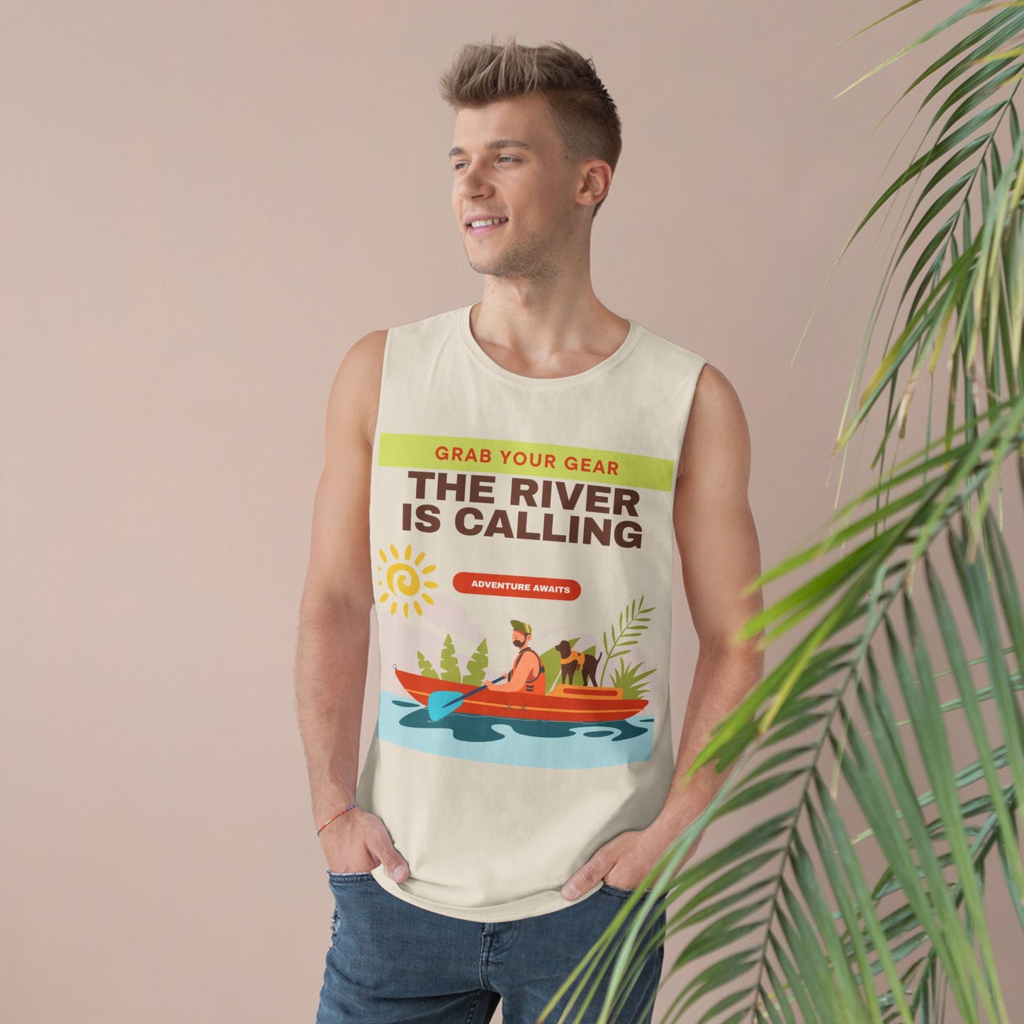 Tank Top Outdoor Adventure Graphic Tee for Fishing and Kayaking